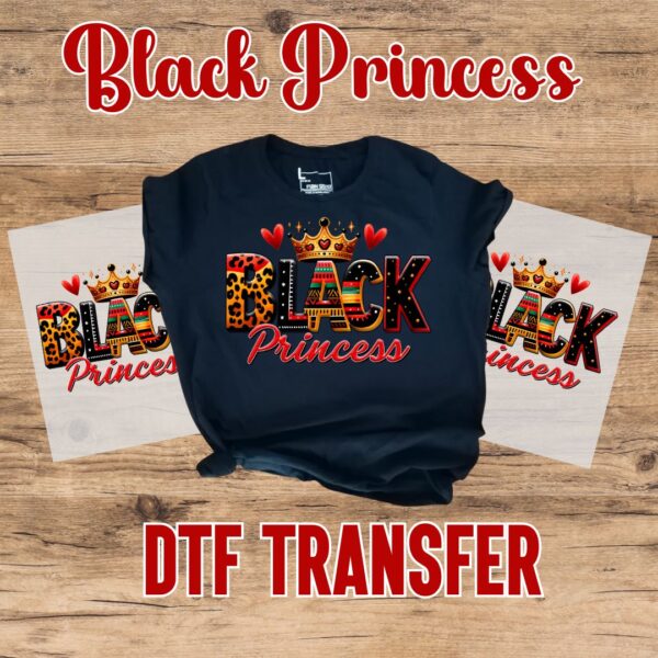 Black Princess DTF Transfer - Image 2