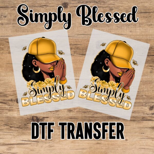 Simply Blessed DTF Transfer