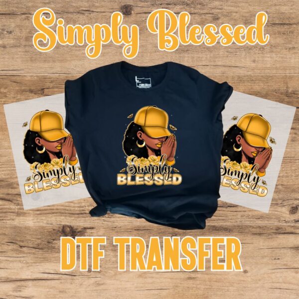 Simply Blessed DTF Transfer - Image 2