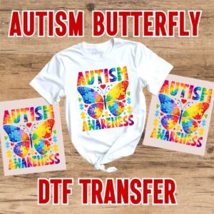 Autism Butterfly DTF Transfer